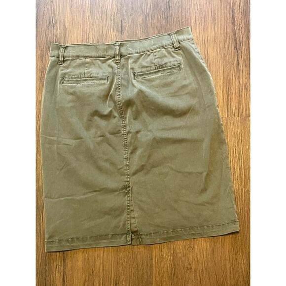 Pilcro & The Letterpress  Size 8 Army Green Skirt - Picture 3 of 5